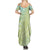 Baby Green Gradient Polynesia Summer Maxi Dress Hawaiian Tribal Hammerhead Shark Tattoo