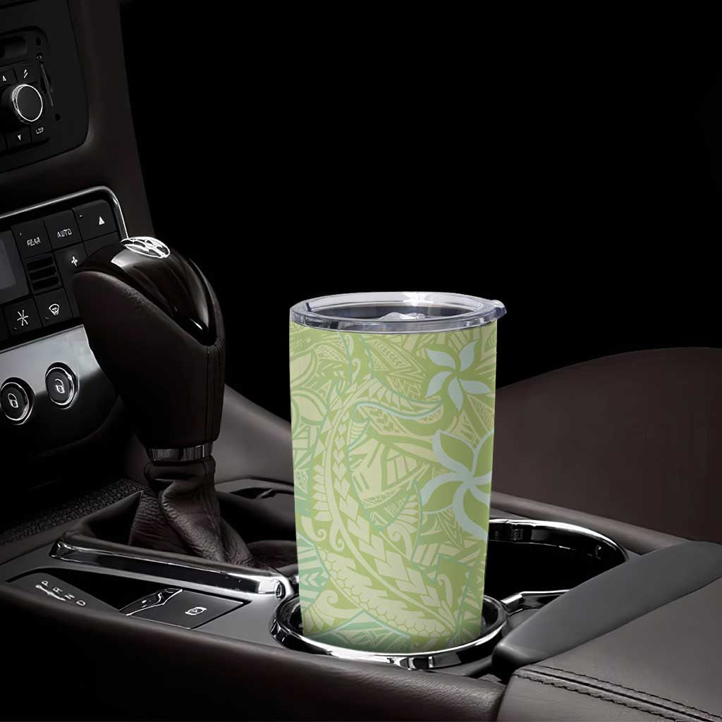 Baby Green Gradient Polynesia Tumbler Cup Hawaiian Tribal Hammerhead Shark Tattoo LT14 - Polynesian Pride