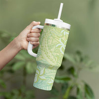 Baby Green Gradient Polynesia Tumbler With Handle Hawaiian Tribal Hammerhead Shark Tattoo LT14 - Polynesian Pride