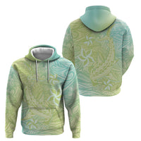 Baby Green Gradient Polynesia Zip Hoodie Hawaiian Tribal Hammerhead Shark Tattoo LT14 - Polynesian Pride