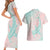 Baby Pink Gradient Polynesia Couples Matching Short Sleeve Bodycon Dress and Hawaiian Shirt Hawaiian Tribal Hammerhead Shark Tattoo