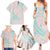 Baby Pink Gradient Polynesia Family Matching Summer Maxi Dress and Hawaiian Shirt Hawaiian Tribal Hammerhead Shark Tattoo