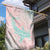 Baby Pink Gradient Polynesia Garden Flag Hawaiian Tribal Hammerhead Shark Tattoo