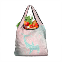 Baby Pink Gradient Polynesia Grocery Bag Hawaiian Tribal Hammerhead Shark Tattoo LT14 1-pack One Size Baby Pink - Polynesian Pride