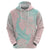 Baby Pink Gradient Polynesia Hoodie Hawaiian Tribal Hammerhead Shark Tattoo