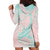 Baby Pink Gradient Polynesia Hoodie Dress Hawaiian Tribal Hammerhead Shark Tattoo