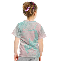 Baby Pink Gradient Polynesia Kid T Shirt Hawaiian Tribal Hammerhead Shark Tattoo LT14 - Polynesian Pride