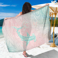 Baby Pink Gradient Polynesia Sarong Hawaiian Tribal Hammerhead Shark Tattoo LT14 One Size 44 x 66 inches Baby Pink - Polynesian Pride