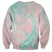 Baby Pink Gradient Polynesia Sweatshirt Hawaiian Tribal Hammerhead Shark Tattoo LT14 - Polynesian Pride