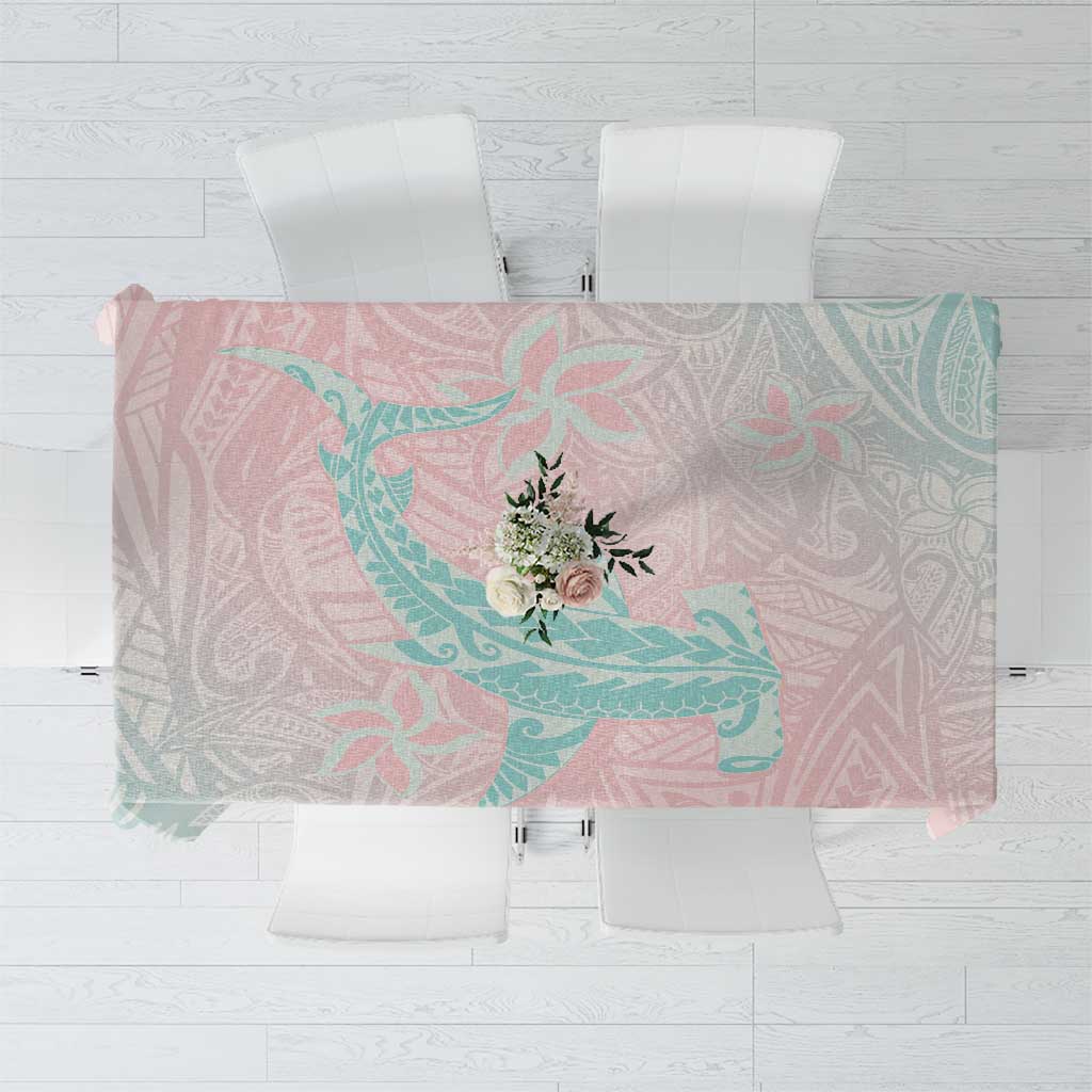 Baby Pink Gradient Polynesia Tablecloth Hawaiian Tribal Hammerhead Shark Tattoo LT14 Baby Pink - Polynesian Pride