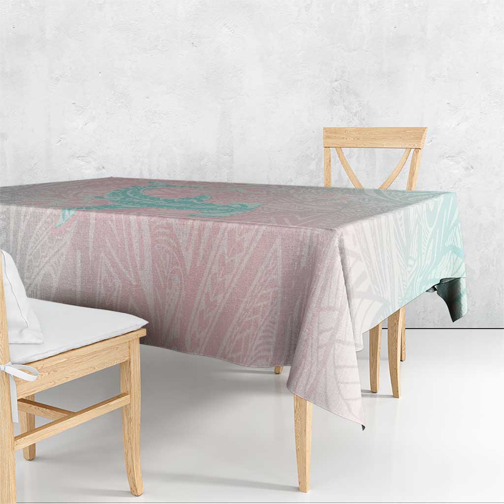 Baby Pink Gradient Polynesia Tablecloth Hawaiian Tribal Hammerhead Shark Tattoo LT14 - Polynesian Pride