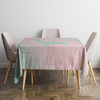 Baby Pink Gradient Polynesia Tablecloth Hawaiian Tribal Hammerhead Shark Tattoo LT14 - Polynesian Pride
