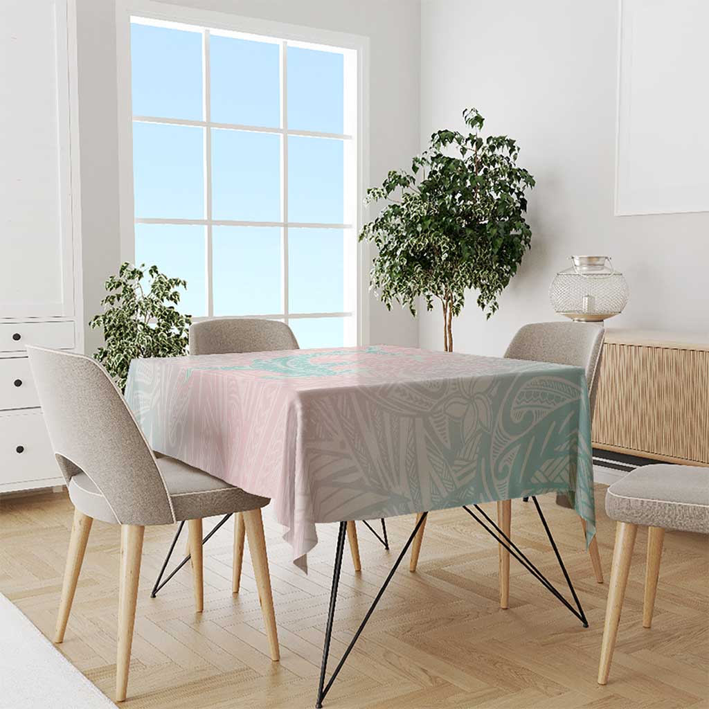 Baby Pink Gradient Polynesia Tablecloth Hawaiian Tribal Hammerhead Shark Tattoo LT14 - Polynesian Pride