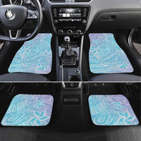 Baby Blue Gradient Polynesia Car Mats Hawaiian Tribal Hammerhead Shark Tattoo LT14 Set 4pcs Baby Blue - Polynesian Pride