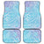 Baby Blue Gradient Polynesia Car Mats Hawaiian Tribal Hammerhead Shark Tattoo