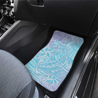 Baby Blue Gradient Polynesia Car Mats Hawaiian Tribal Hammerhead Shark Tattoo LT14 - Polynesian Pride