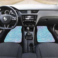 Baby Blue Gradient Polynesia Car Mats Hawaiian Tribal Hammerhead Shark Tattoo LT14 Set 2pcs - Front Baby Blue - Polynesian Pride