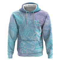 Baby Blue Gradient Polynesia Hoodie Hawaiian Tribal Hammerhead Shark Tattoo LT14 Pullover Hoodie Baby Blue - Polynesian Pride