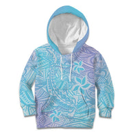 Baby Blue Gradient Polynesia Kid Hoodie Hawaiian Tribal Hammerhead Shark Tattoo LT14 Hoodie Baby Blue - Polynesian Pride