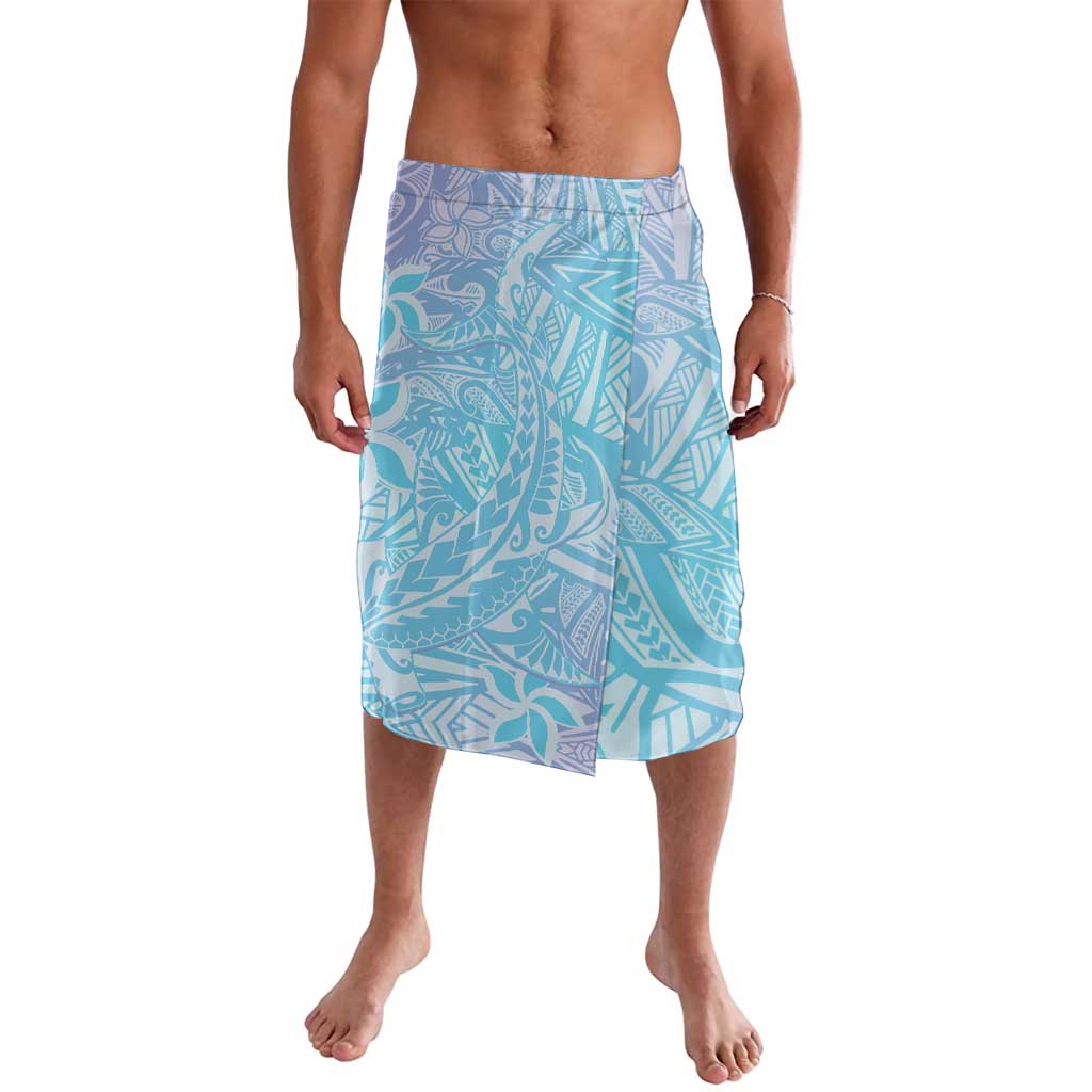 Baby Blue Gradient Polynesia Lavalava Hawaiian Tribal Hammerhead Shark Tattoo LT14 Baby Blue - Polynesian Pride