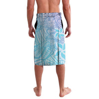 Baby Blue Gradient Polynesia Lavalava Hawaiian Tribal Hammerhead Shark Tattoo LT14 - Polynesian Pride