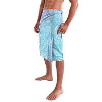 Baby Blue Gradient Polynesia Lavalava Hawaiian Tribal Hammerhead Shark Tattoo LT14 - Polynesian Pride