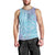 Baby Blue Gradient Polynesia Men Tank Top Hawaiian Tribal Hammerhead Shark Tattoo