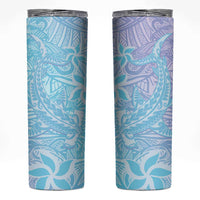 Baby Blue Gradient Polynesia Skinny Tumbler Hawaiian Tribal Hammerhead Shark Tattoo LT14 Baby Blue - Polynesian Pride