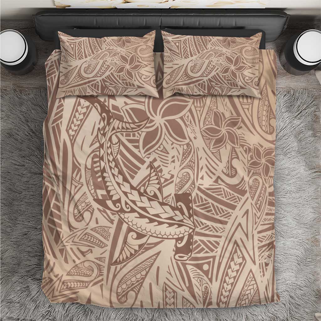 Pastel Brown Polynesia Bedding Set Hawaiian Tribal Hammerhead Shark Tattoo LT14 Pastel Brown - Polynesian Pride