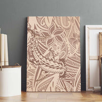 Pastel Brown Polynesia Canvas Wall Art Hawaiian Tribal Hammerhead Shark Tattoo LT14 - Polynesian Pride