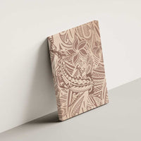 Pastel Brown Polynesia Canvas Wall Art Hawaiian Tribal Hammerhead Shark Tattoo LT14 - Polynesian Pride