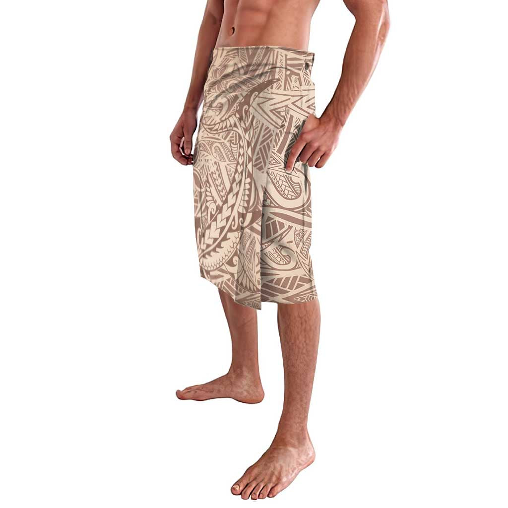 Pastel Brown Polynesia Lavalava Hawaiian Tribal Hammerhead Shark Tattoo LT14 - Polynesian Pride