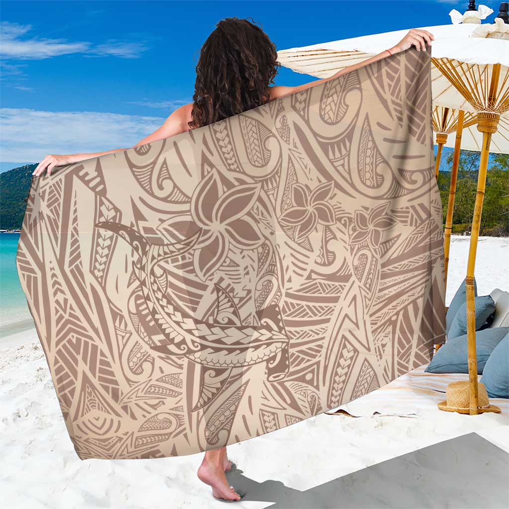 Pastel Brown Polynesia Sarong Hawaiian Tribal Hammerhead Shark Tattoo LT14 One Size 44 x 66 inches Pastel Brown - Polynesian Pride