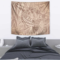 Pastel Brown Polynesia Tapestry Hawaiian Tribal Hammerhead Shark Tattoo LT14 - Polynesian Pride