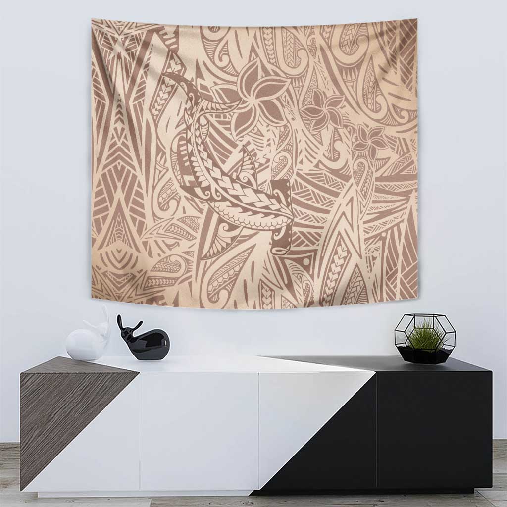 Pastel Brown Polynesia Tapestry Hawaiian Tribal Hammerhead Shark Tattoo LT14 - Polynesian Pride
