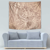 Pastel Brown Polynesia Tapestry Hawaiian Tribal Hammerhead Shark Tattoo LT14 - Polynesian Pride