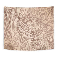 Pastel Brown Polynesia Tapestry Hawaiian Tribal Hammerhead Shark Tattoo LT14 - Polynesian Pride