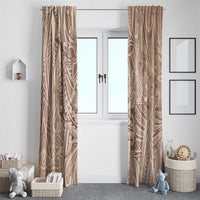 Pastel Brown Polynesia Window Curtain Hawaiian Tribal Hammerhead Shark Tattoo LT14 - Polynesian Pride