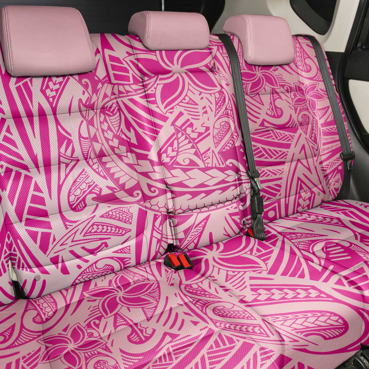 Beige Gradient Polynesia Back Car Seat Cover Hawaiian Tribal Hammerhead Shark Tattoo LT14 - Polynesian Pride