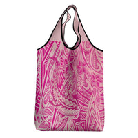 Beige Gradient Polynesia Grocery Bag Hawaiian Tribal Hammerhead Shark Tattoo LT14 - Polynesian Pride