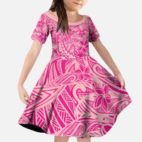 Beige Gradient Polynesia Kid Short Sleeve Dress Hawaiian Tribal Hammerhead Shark Tattoo LT14 KID Beige - Polynesian Pride