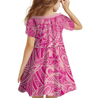 Beige Gradient Polynesia Kid Short Sleeve Dress Hawaiian Tribal Hammerhead Shark Tattoo LT14 - Polynesian Pride