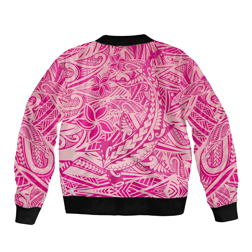 Beige Gradient Polynesia Sleeve Zip Bomber Jacket Hawaiian Tribal Hammerhead Shark Tattoo LT14 - Polynesian Pride