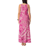 Beige Gradient Polynesia Tank Maxi Dress Hawaiian Tribal Hammerhead Shark Tattoo LT14 - Polynesian Pride