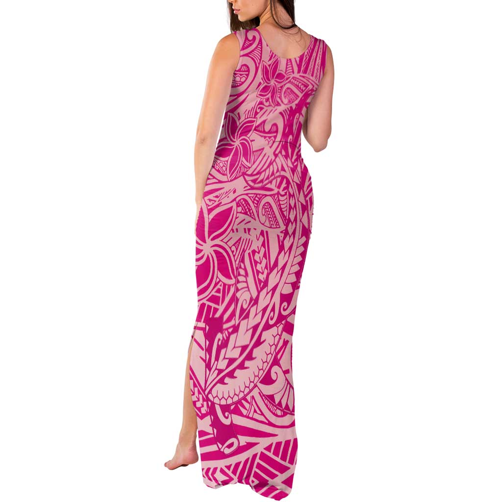 Beige Gradient Polynesia Tank Maxi Dress Hawaiian Tribal Hammerhead Shark Tattoo LT14 - Polynesian Pride