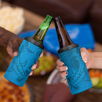 Blue Gradient Polynesia 4 in 1 Can Cooler Tumbler Hawaiian Tribal Hammerhead Shark Tattoo LT14 - Polynesian Pride