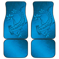 Blue Gradient Polynesia Car Mats Hawaiian Tribal Hammerhead Shark Tattoo LT14 - Polynesian Pride