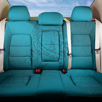 Dark Cyan Gradient Polynesia Back Car Seat Cover Hawaiian Tribal Hammerhead Shark Tattoo LT14 One Size Dark Cyan - Polynesian Pride