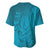 Dark Cyan Gradient Polynesia Baseball Jersey Hawaiian Tribal Hammerhead Shark Tattoo