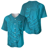 Dark Cyan Gradient Polynesia Baseball Jersey Hawaiian Tribal Hammerhead Shark Tattoo LT14 - Polynesian Pride